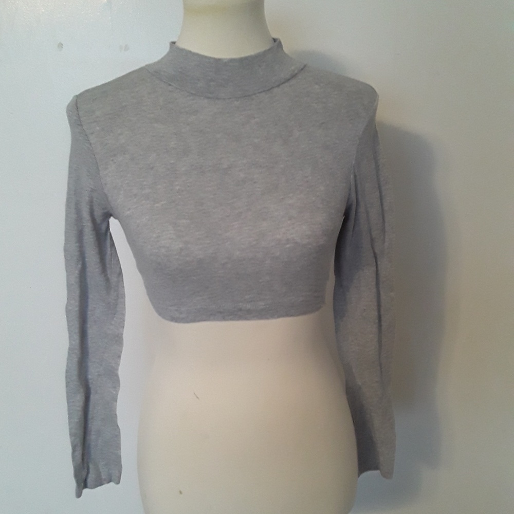 Crop turtle neck top